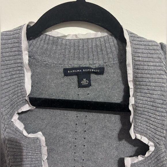 Banana Republic Sweater with Silk Ruffle details - Picture 2 of 3